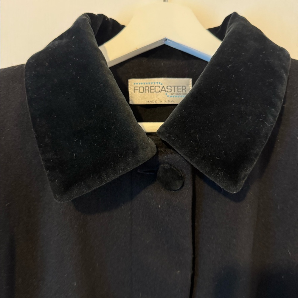Forecaster Black Coat with Velvet Collar
